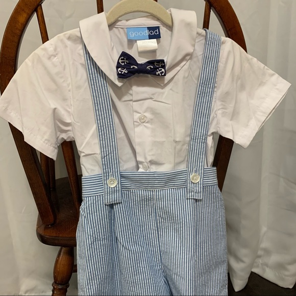 ❗️SOLD❗️Good Lad Seersucker Suspender Shorts Easter Wedding Suit - Picture 5 of 6